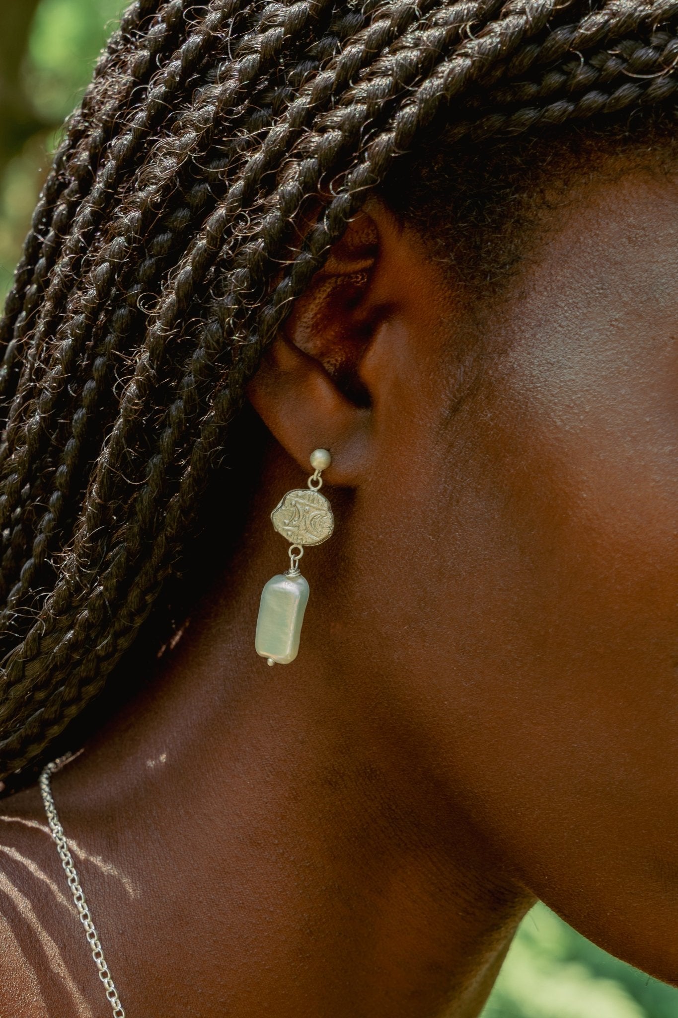 Boudica Double Moon Drop Earrings - Relic