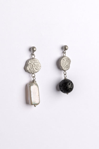 Boudica Double Moon Drop Earrings - Relic