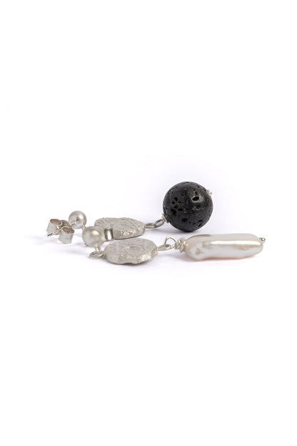 Boudica Double Moon Drop Earrings - Relic