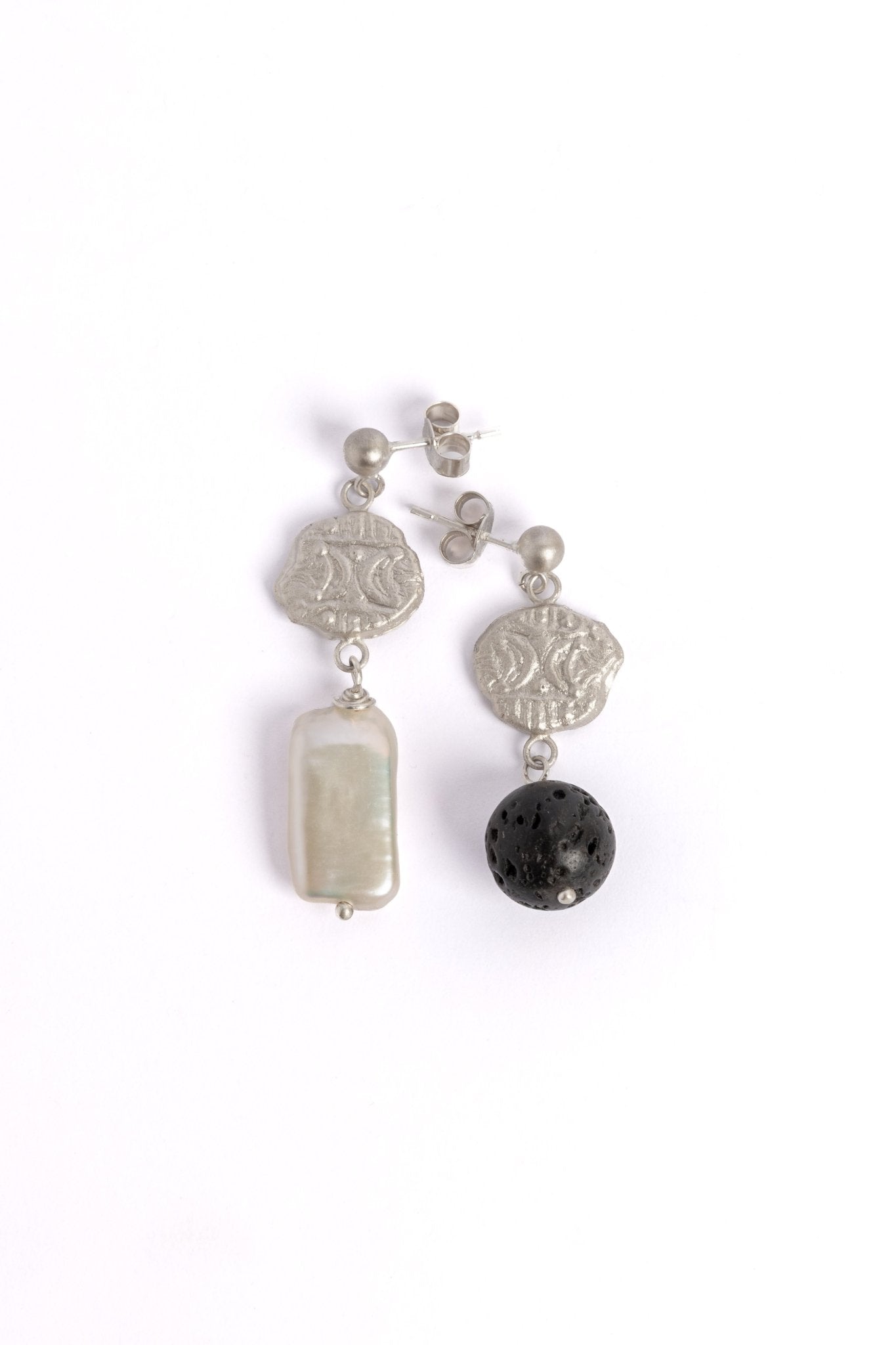 Boudica Double Moon Drop Earrings - Relic