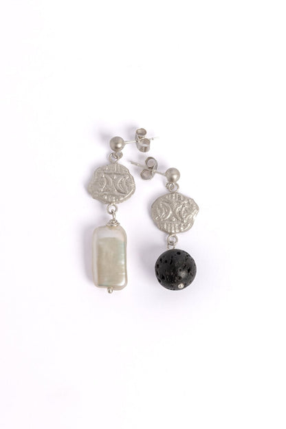 Boudica Double Moon Drop Earrings - Relic