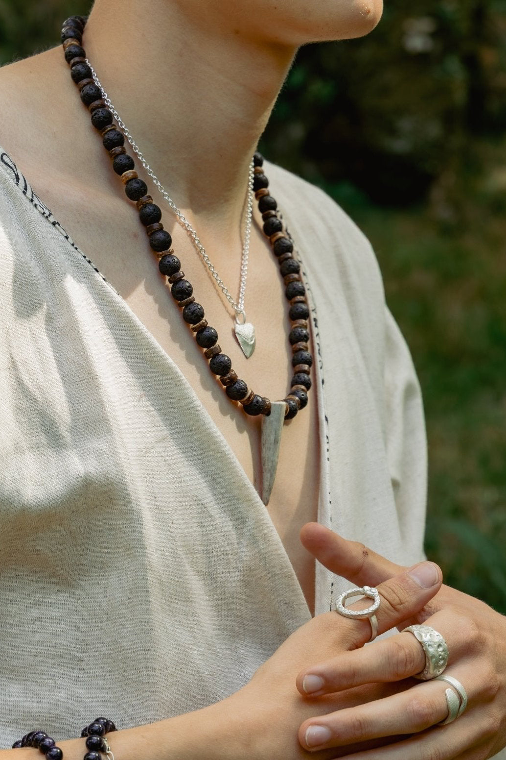 Crow Shark Tooth Talisman - Relic