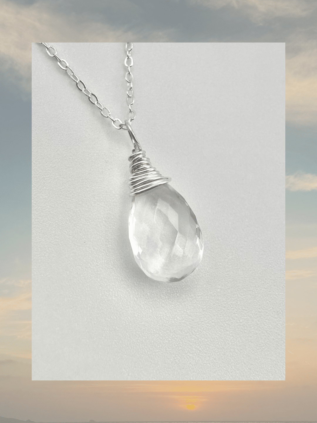 CRYSTAL QUARTZ LIGHTCATCHER DROPLET PENDANT - Relic