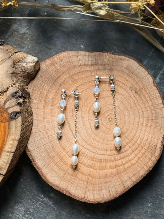 Double Drop Pearl Earrings - Relic