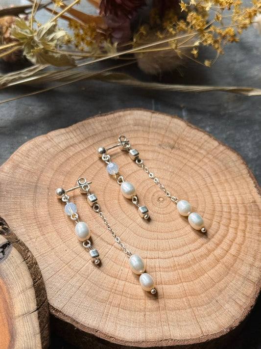 Double Drop Pearl Earrings - Relic