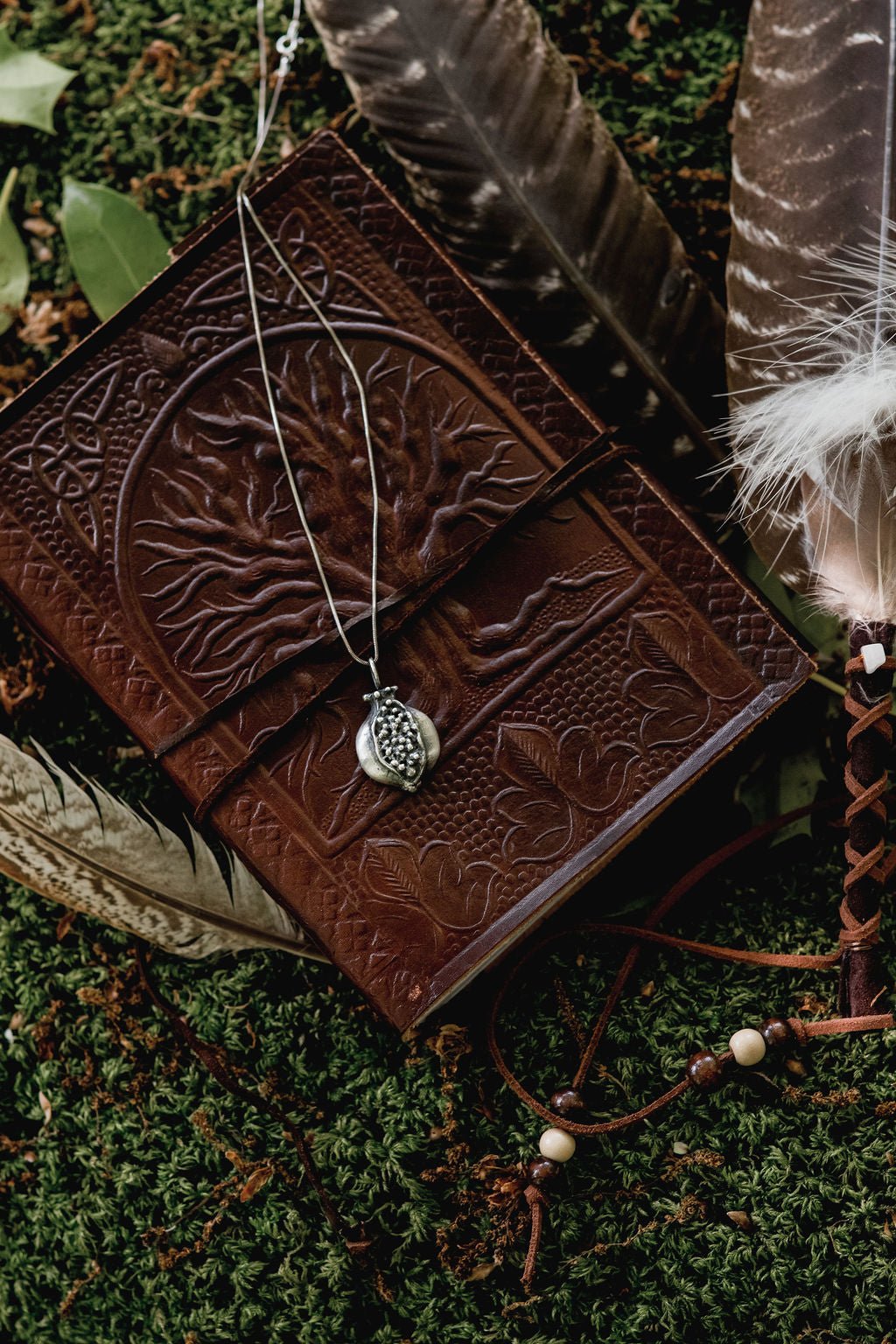 Handcrafted Pomegranate Pendant | Symbol of Fertility, Abundance, and Transformation - Relic