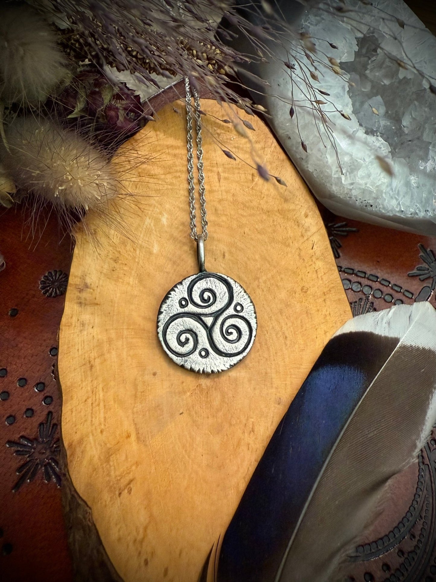 Handmade Triskelion Pendant | Embrace the Eternal Cycle of Life, Growth, and Unity - Relic