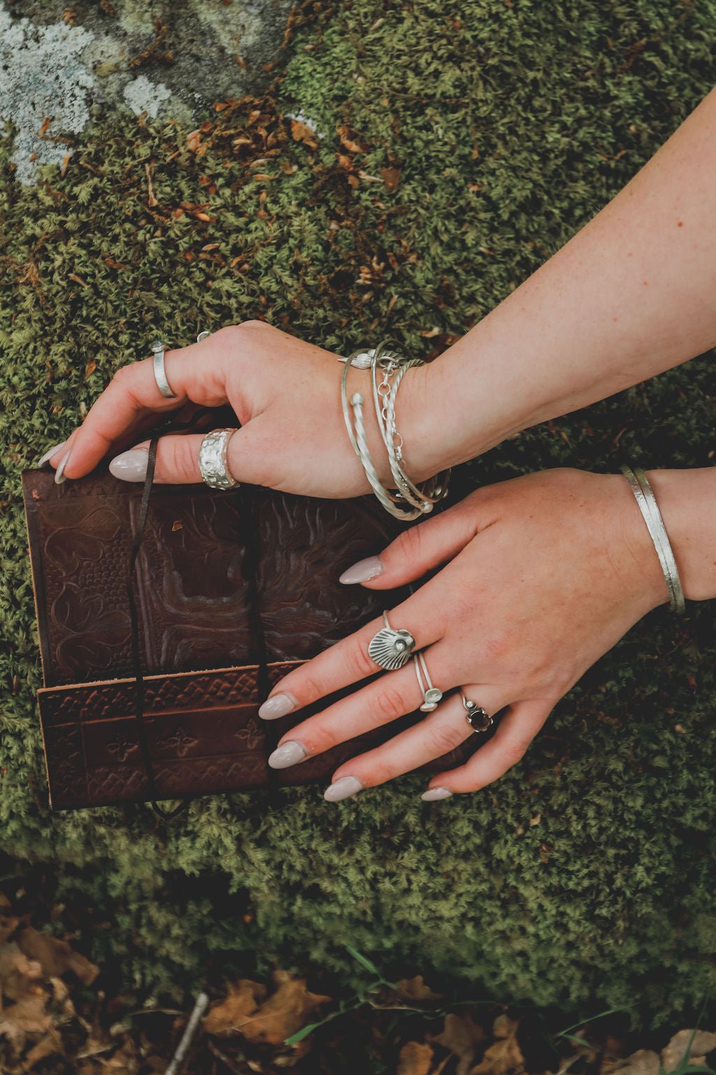 Lunar Eclipse | Unisex Handcrafted Sterling Silver Moon Texture Ring - Relic