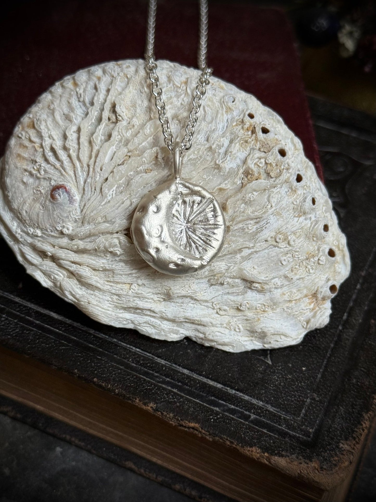 Midnight Radiance Crescent Moon & Starburst Pendant - Relic