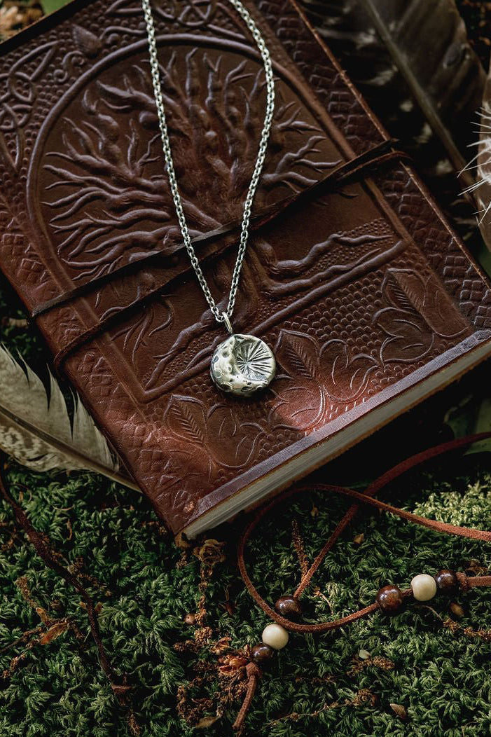 Midnight Radiance Handmade Crescent Moon & Starburst Pendant | A Talisman of Divine Illumination, Oneness, and Inner Light - Relic