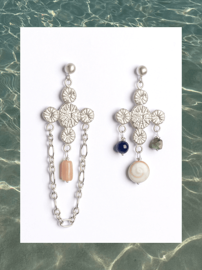 POPPY ASYMMETRICAL DROP EARRINGS - Relic