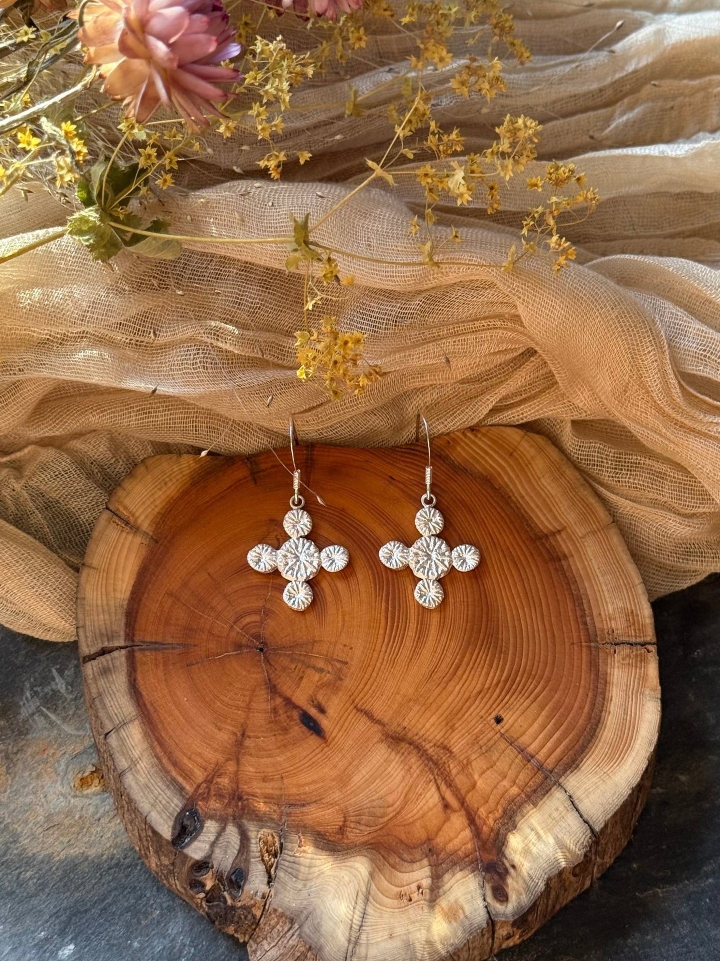 Poppy Cross Earrings - Relic
