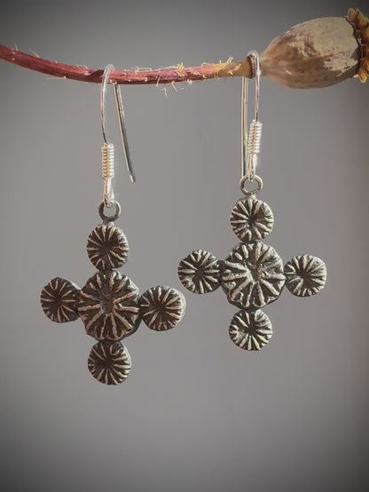 Poppy Cross Earrings