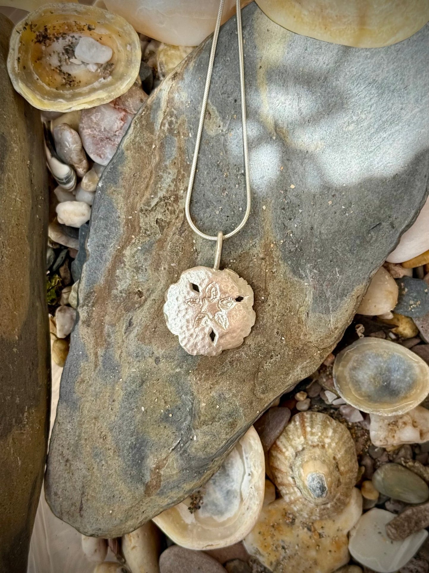 Sand Dollar Pendant in Recycled Sterling Silver | Oceanic Talisman - Relic