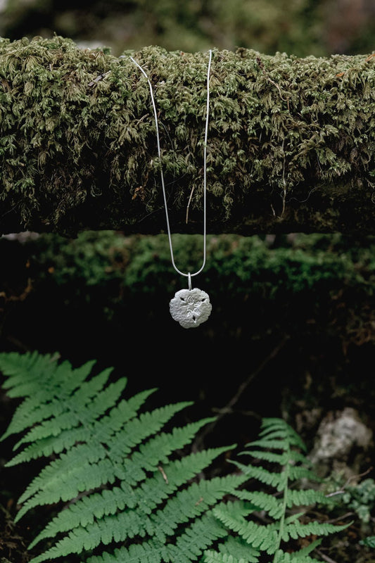 Sand Dollar Pendant in Recycled Sterling Silver | Oceanic Talisman - Relic