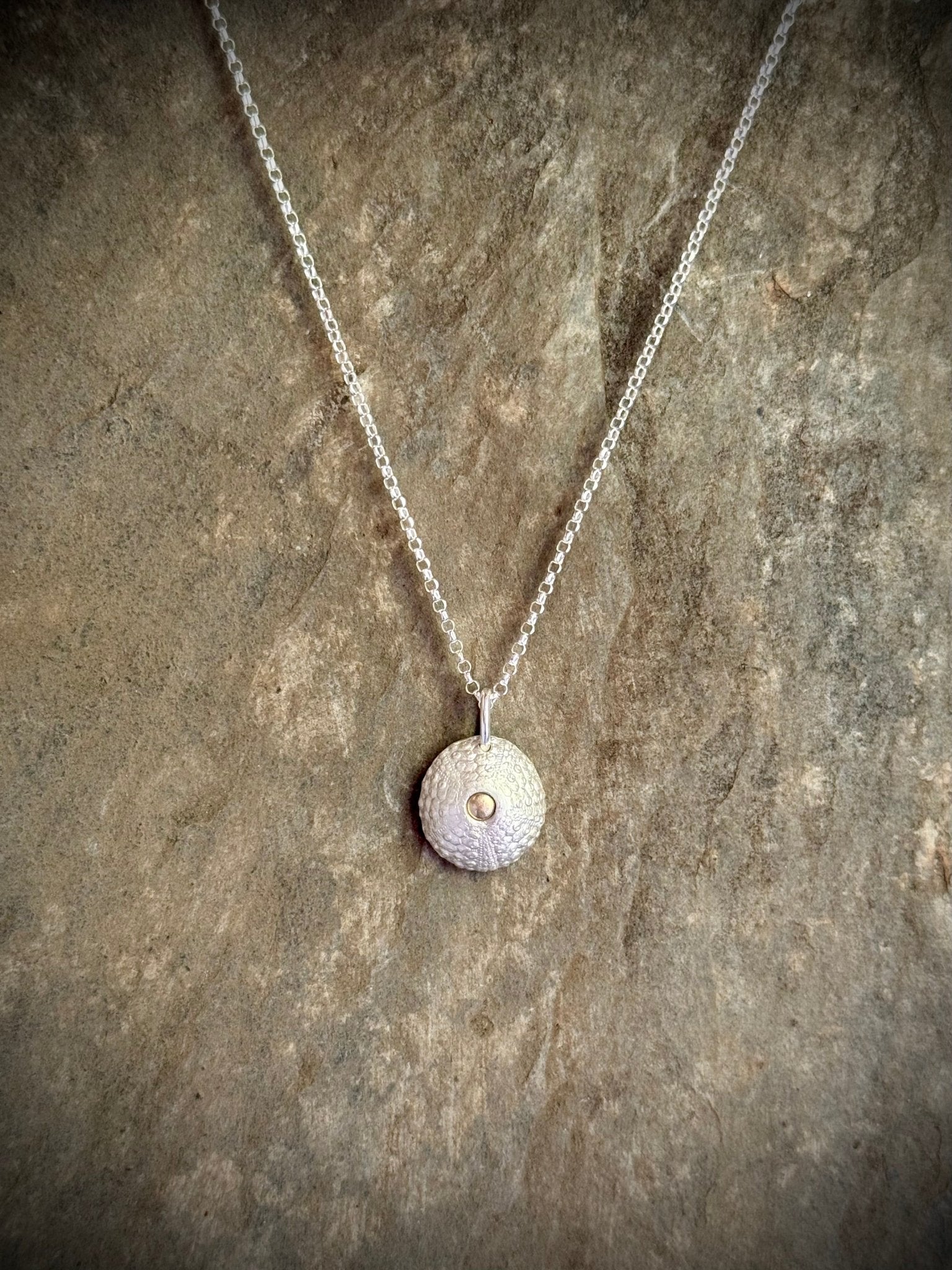 Sea Urchin Pendant with 9ct Gold Nugget - Relic