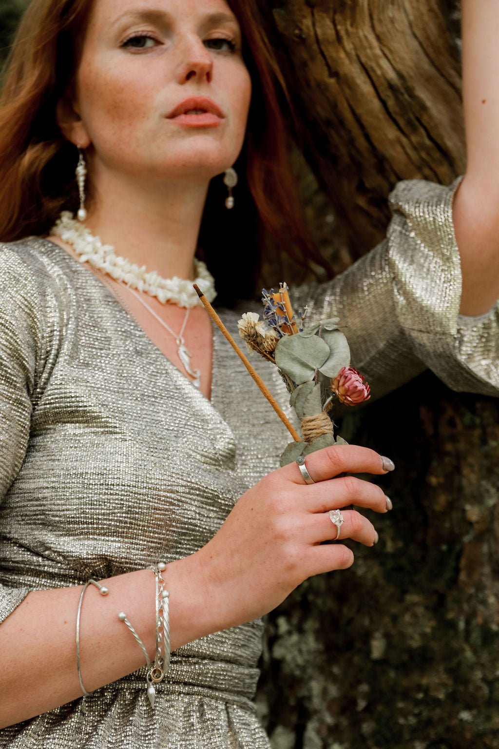 Seashell Serenity Earrings Handcrafted from Recycled Fine Silver with Freshwater Pearls | Healing, Protection & Inner Wisdom - Relic