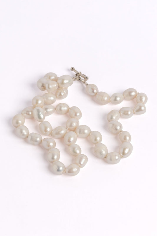 String of Pearls | Organic Pearl Hand-Knotted Necklace - Relic