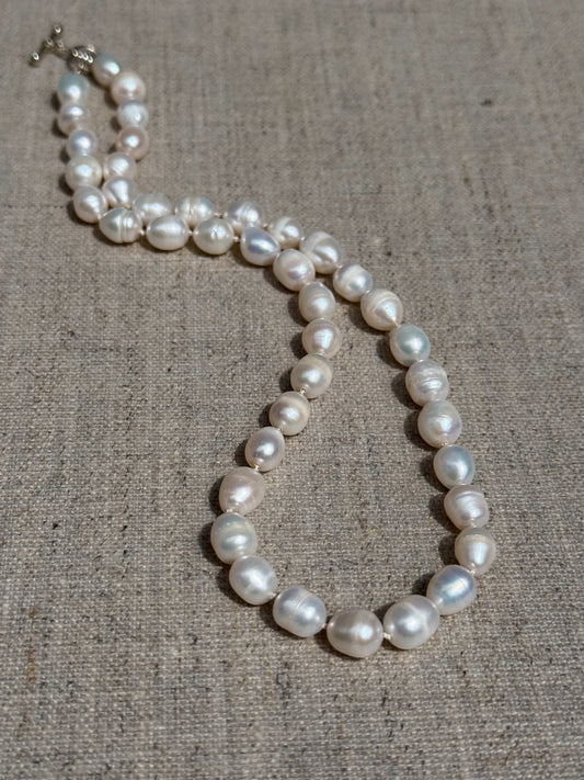 String of Pearls | Organic Pearl Hand-Knotted Necklace - Relic