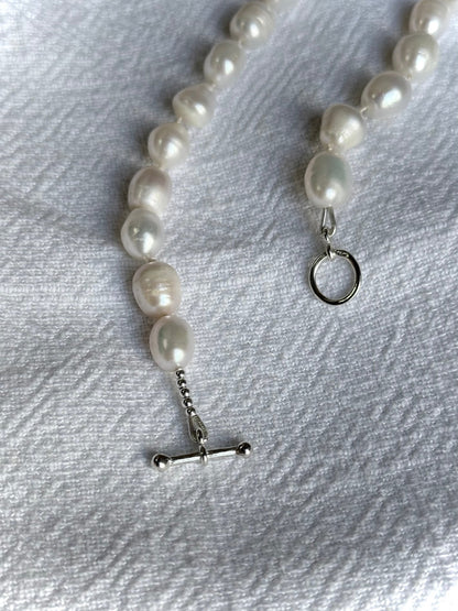 String of Pearls | Organic Pearl Hand - Knotted Necklace - Relic