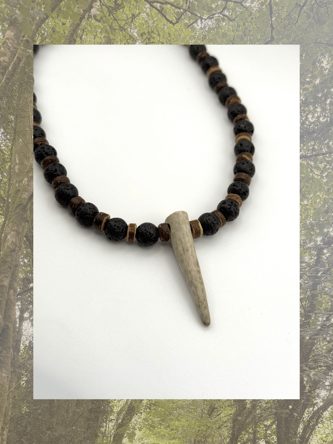 THE WILDERNESS TALISMAN | Antler & Lava Necklace - Relic