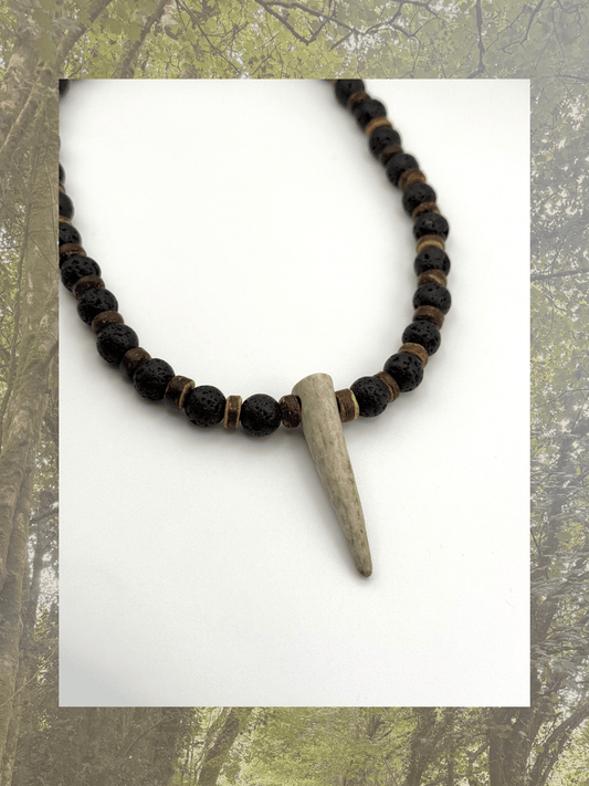 THE WILDERNESS TALISMAN | Antler & Lava Necklace - Relic