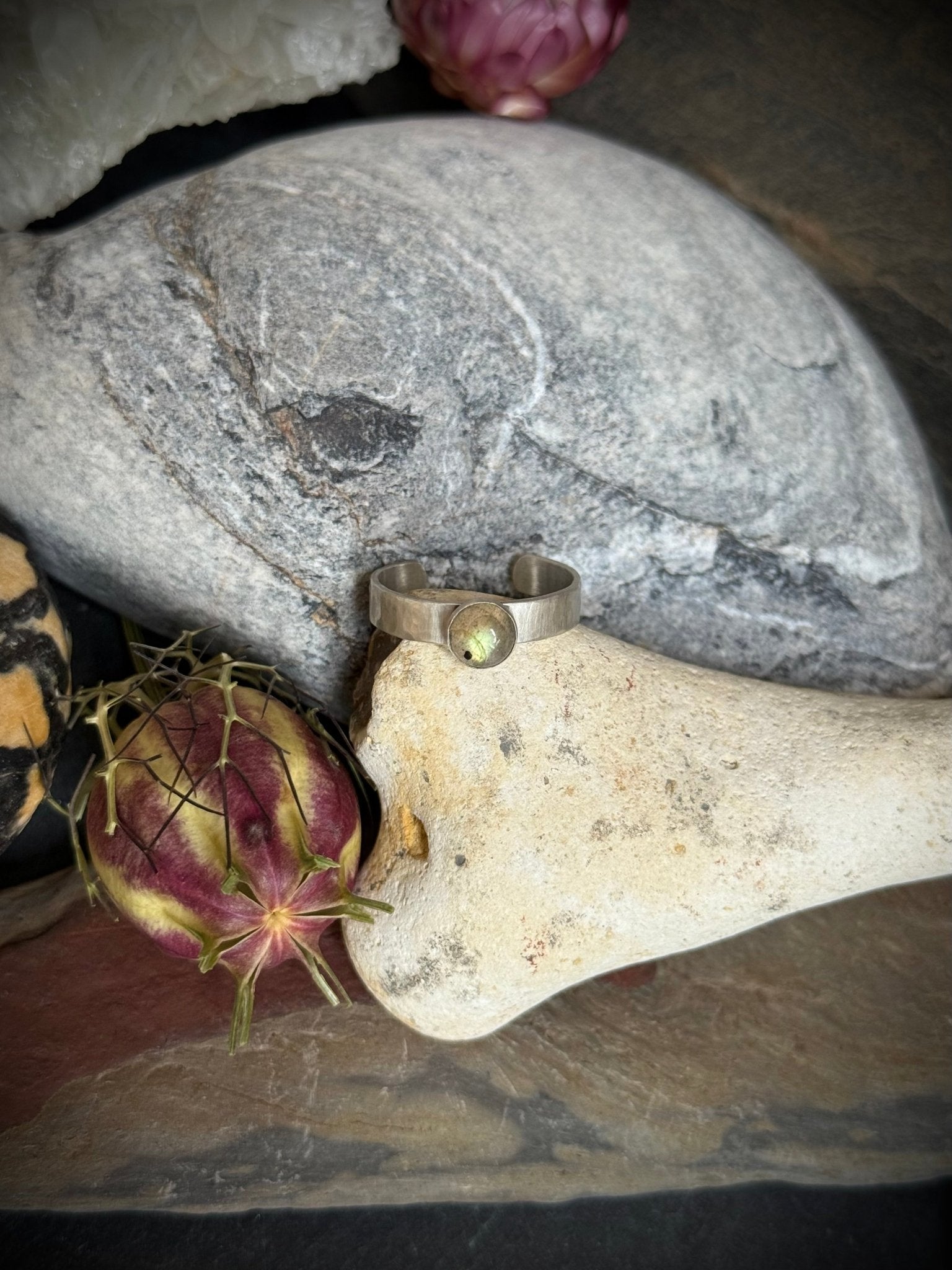 Transformative Labradorite Ring | Handcrafted Sterling Silver Jewellery - Relic