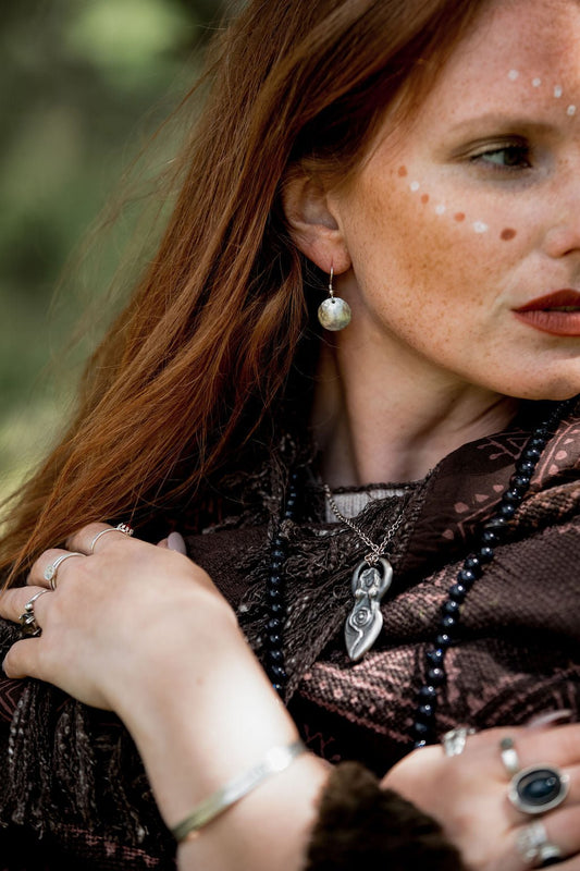 Tribal Hammered Disc Earrings | Handcrafted Eco Sterling Silver with Primal and Earthy Energy - Relic